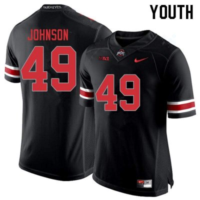 Youth Ohio State Buckeyes #49 Xavier Johnson Blackout Nike NCAA College Football Jersey Anti-slip XTH2844WA